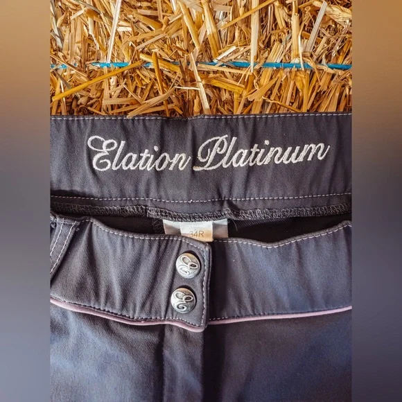 Elation Platinum Riding Breeches Deep Grey/Purple Size 34R - Picture 1 of 8